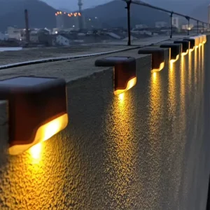 Waterproof Outdoor Solar LED Balustrade Light For Garden 1LED Staircase Fence Step Villa Courtyard Decorative Landscape Lighting
