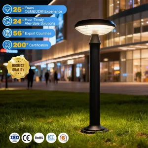 Waterproof P65 Bollard Light Garden Light Outdoor Aluminum Led Lawn Lamp for Park Yard