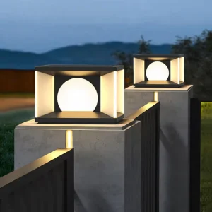 Waterproof Post Main Gate Lamp Low Voltage Lamp Garden Outdoor Solar Pillar Lamp