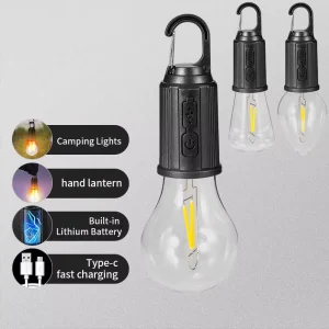 Waterproof Rechargeable LED Camping Lantern, 3 Lighting Modes, Hanging