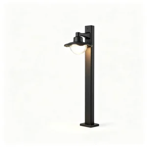 Waterproof Rust Resistant Outdoor Lawn Pathway Light Matte Black Metal Stable Soft Glow for Villa Garden Yard Landscape