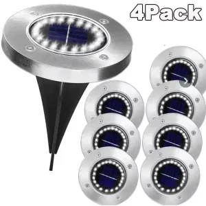 Waterproof Solar Garden Lights Outdoor Bright In-Ground Landscape Solar Ground Light for Pathway Yard Deck Lawn Patio Walkway