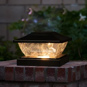 Waterproof Solar LED Courtyard Gate Pillar Light for Garden Landscape