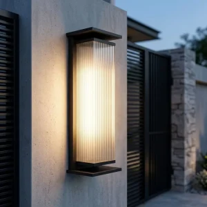 Weatherproof Modern Minimalist Black Stainless Steel Acrylic E27 Outdoor Wall Lamp