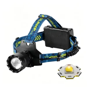 White Laser LED Headlamp, Rechargeable Zoomable Outdoor Work Light for Camping, Fishing and Hiking
