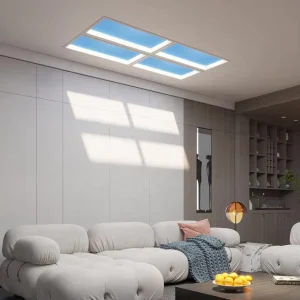 Wide-Field LED Artificial Skylight Ceiling Lamp, Virtual Sunlight, High CRI, for Office, Lobby, Hospital