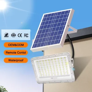 Wide-Temperature IP65 LED Solar Lamp Plastic Construction Landscape Use ROHS Certified Stable Performance Remote Control 6000K