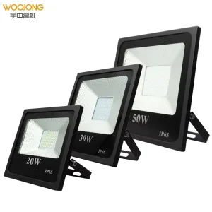 Woojong Outdoor Waterproof LED Flood Light 10W 200W Range Slim Design High Brightness Aluminum Glass Warm White 3000K 6500K ROHS