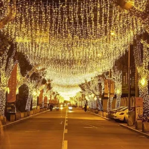 Yard Decorative Outdoor Warm White IP44 Garden Lights Landscape Patio Holiday Connectable Fairy LED Icicle Lights