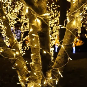 Yard Warm White IP44 Outdoor Garden Lights Landscape Christmas Holiday Commercial Connectable Fairy LED String Lights